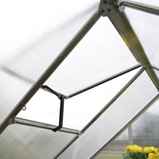 Canopia by Palram - Serre de jardin polycarbonate aluminium brut 5,7 m² Mythos avec embase - Canopia by Palram - Image 2