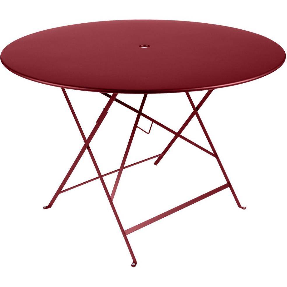Fermob - Table de jardin ronde pliante acier piment 6 personnes Bistro FERMOB - Image 1