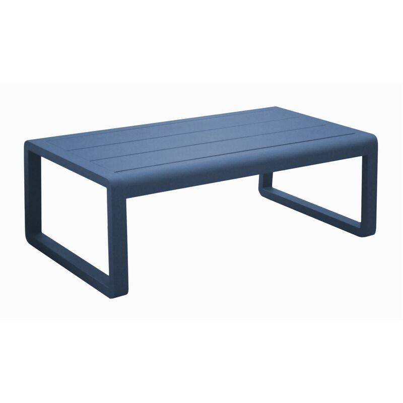 Proloisirs - Table basse aluminium bleu – PROLOISIRS