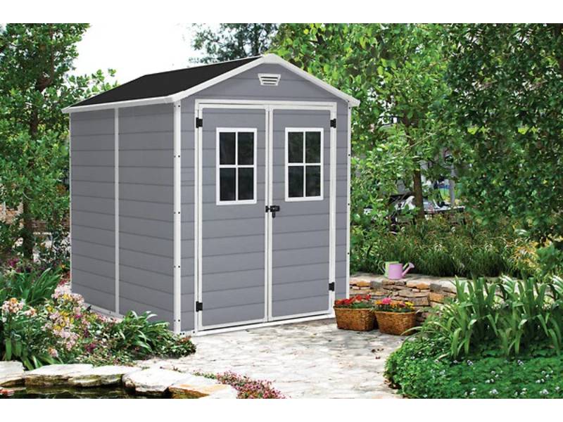 Abri de jardin résine anthracite avec plancher 4,4m² Premium Keter - Image 1