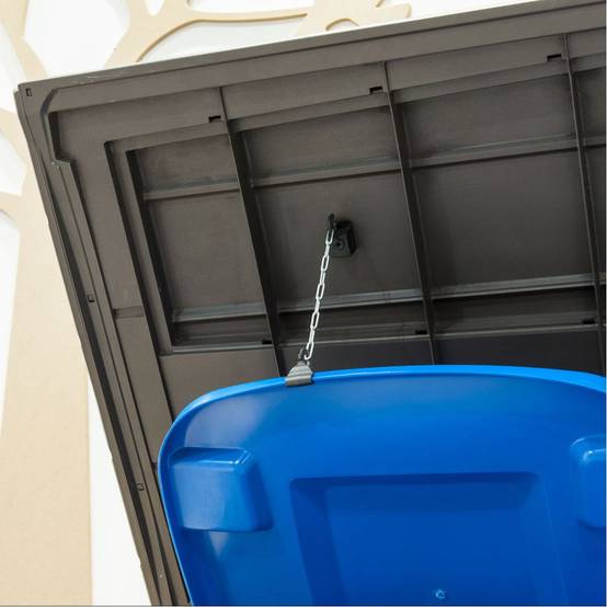 Coffre de jardin résine 1200L beige - Image 5
