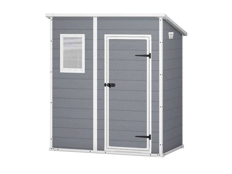 Abri de jardin résine gris monopente plancher 1,6m² Premium KETER - Imagen 4