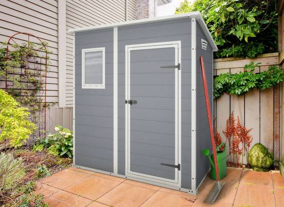 Abri de jardin résine gris monopente plancher 1,6m² Premium KETER - Imagen 8