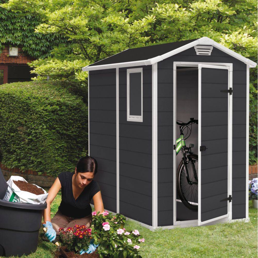 Abri de jardin résine anthracite avec plancher 2,5m² Premium Keter - Imagen 2
