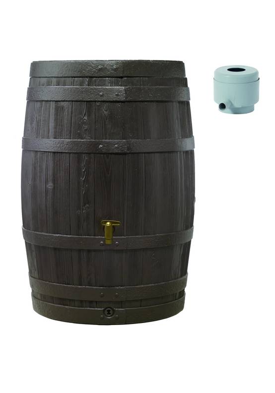 Garantia - Récupérateur d'eau de pluie 400L robinet et collecteur inclus imitation tonneau marron - GARANTIA - Image 10