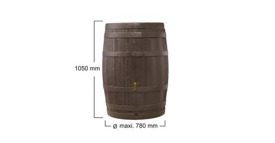 Garantia - Récupérateur d'eau de pluie 400L robinet et collecteur inclus imitation tonneau marron - GARANTIA - Image 9