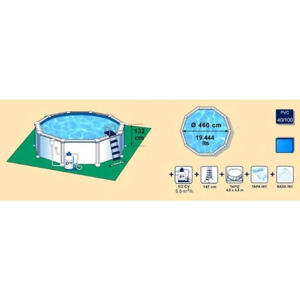 Gré - Piscine hors-sol acier blanc Ø 4,80 m H 1,32 m Atlantis - GRE - Image 12