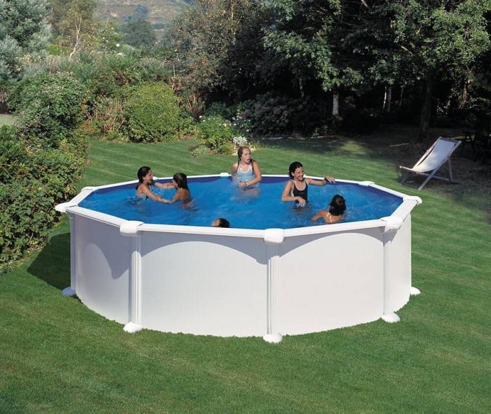 Gré - Piscine hors-sol acier blanc Ø 4,80 m H 1,32 m Atlantis - GRE - Image 13