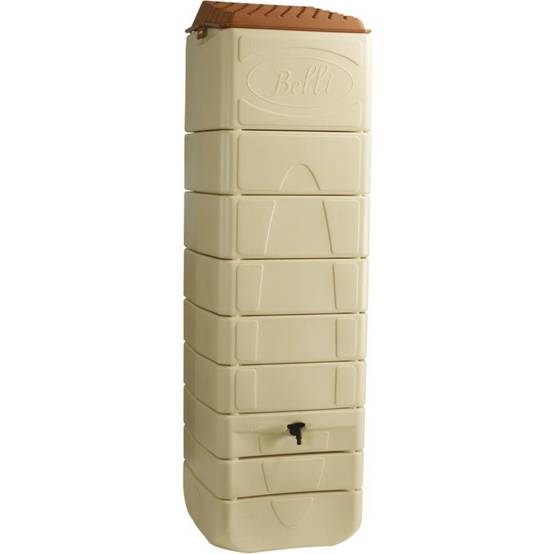 Belli - Récupérateur d'eau de pluie 650L mural couvercle, robinet et collecteur inclus - BELLI - Image 2