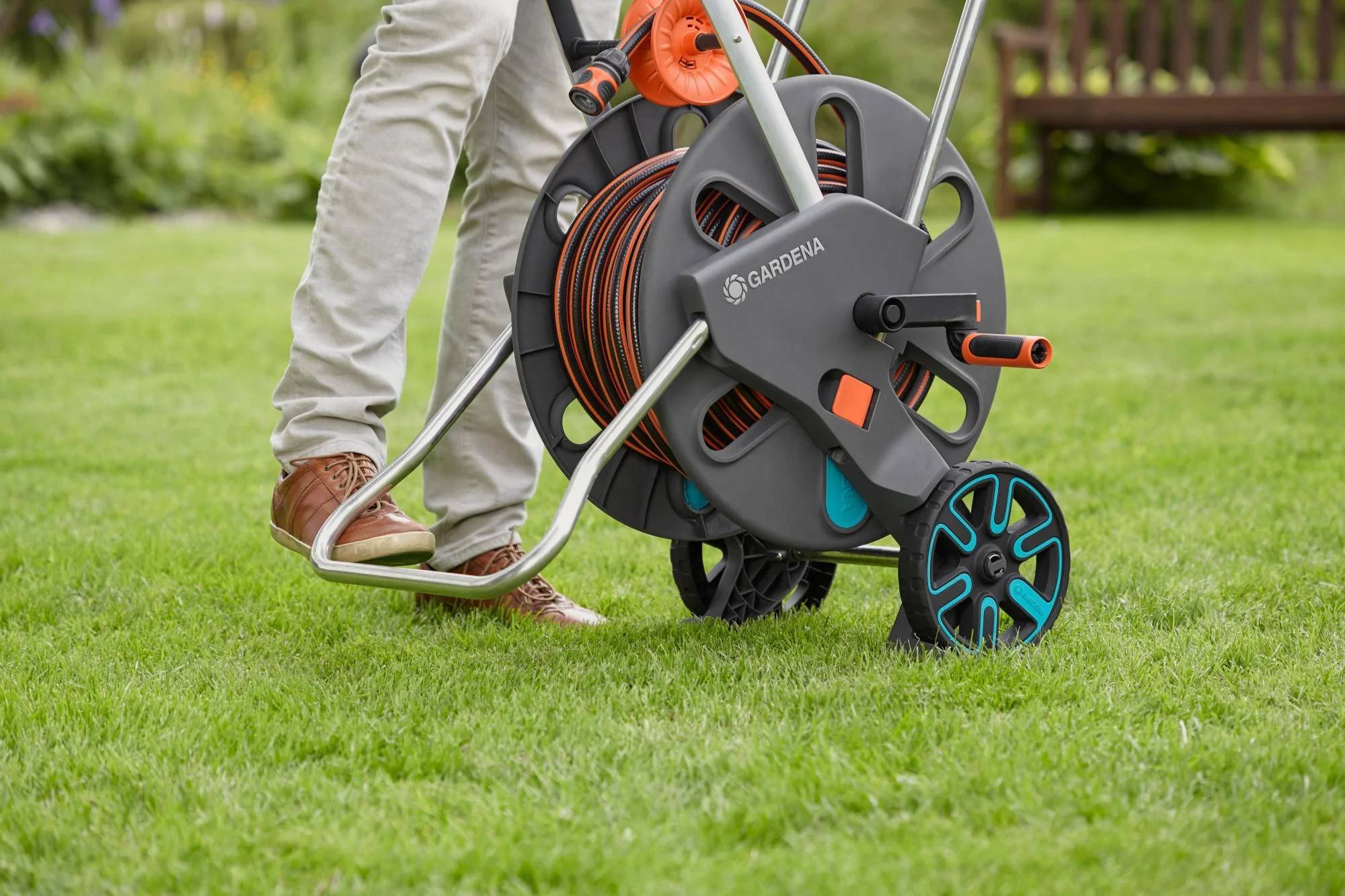 Dévidoir sur roues GARDENA Aquaroll L - Imagen 10