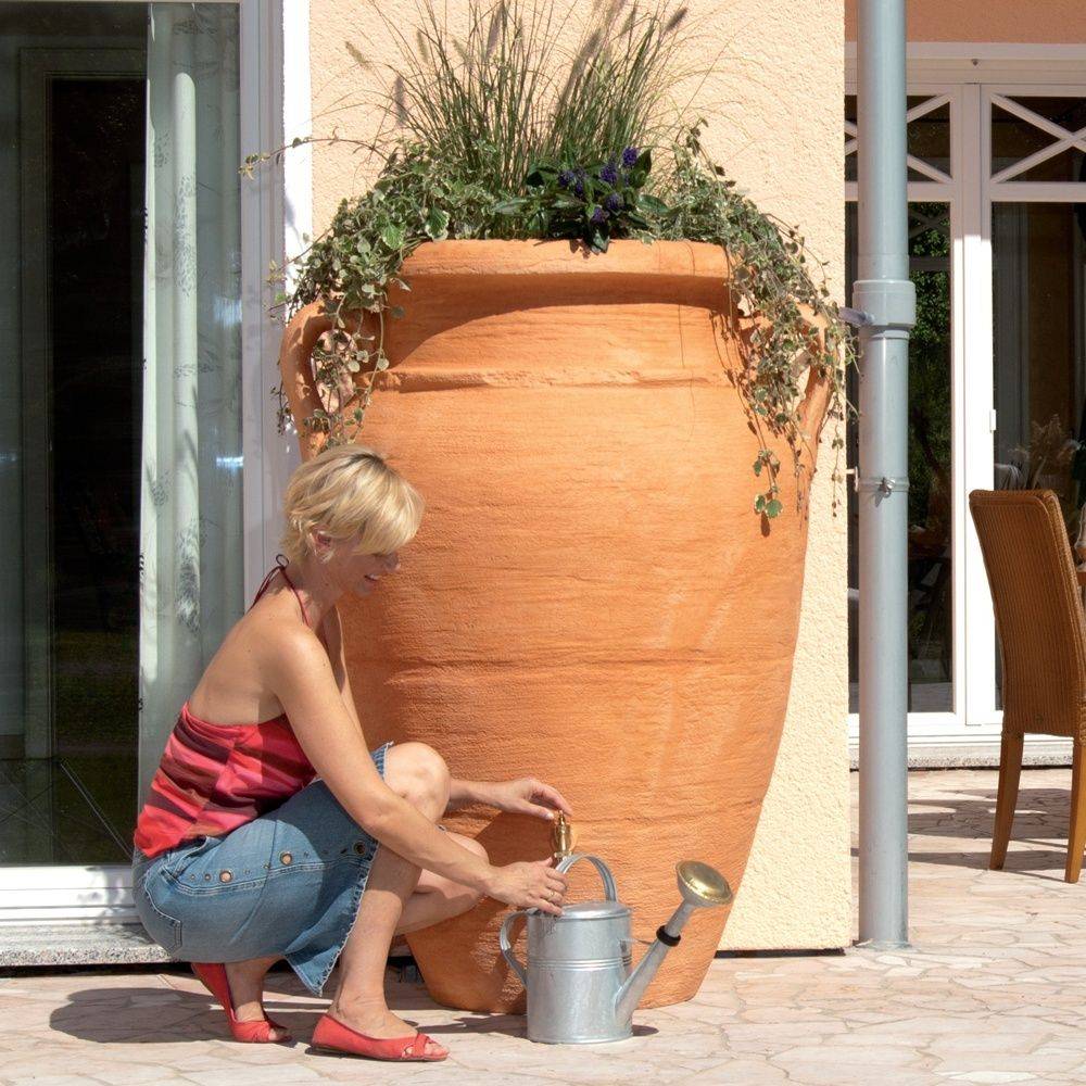 Garantia - Récupérateur d'eau de pluie 360L robinet et collecteur inclus sable Amphore Antik - GARANTIA - Image 1