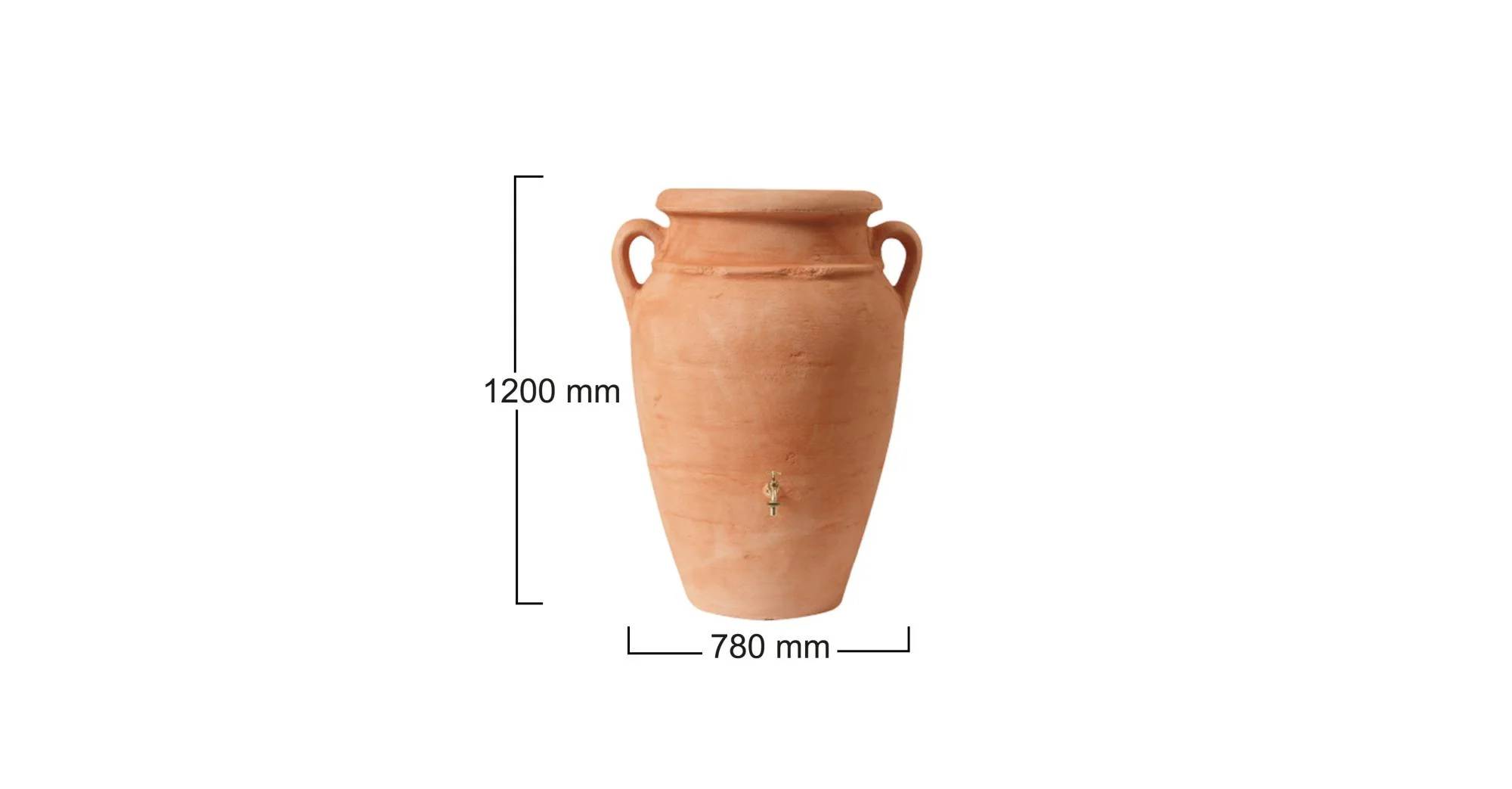 Garantia - Récupérateur d'eau de pluie 360L robinet et collecteur inclus sable Amphore Antik - GARANTIA - Image 9