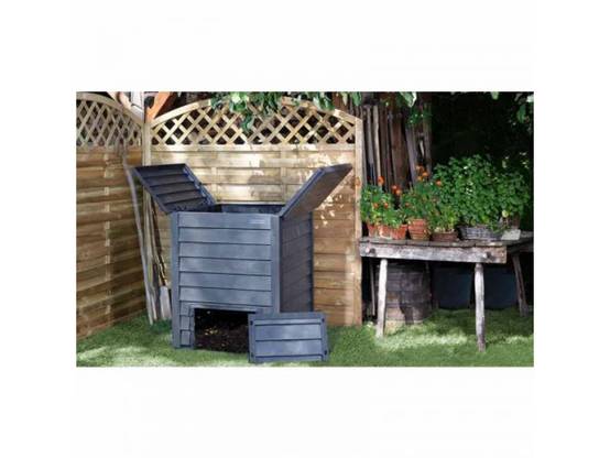 Composteur GARANTIA Thermo-Wood 600L marron + grille de fond - Image 24