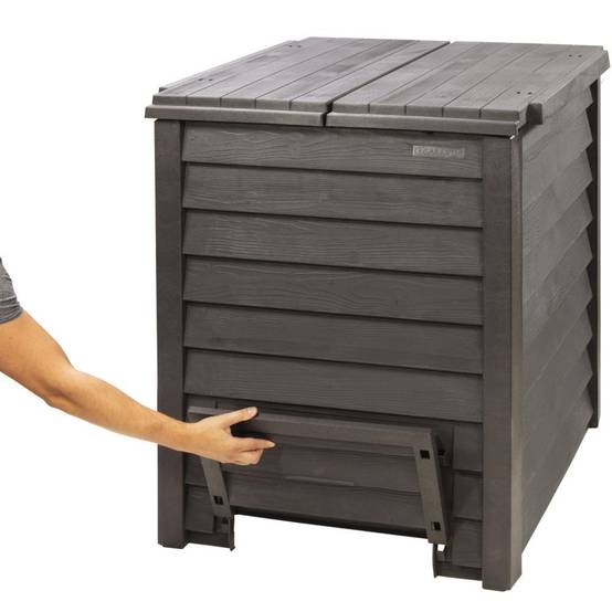 Composteur GARANTIA Thermo-Wood 600L marron + grille de fond - Image 23