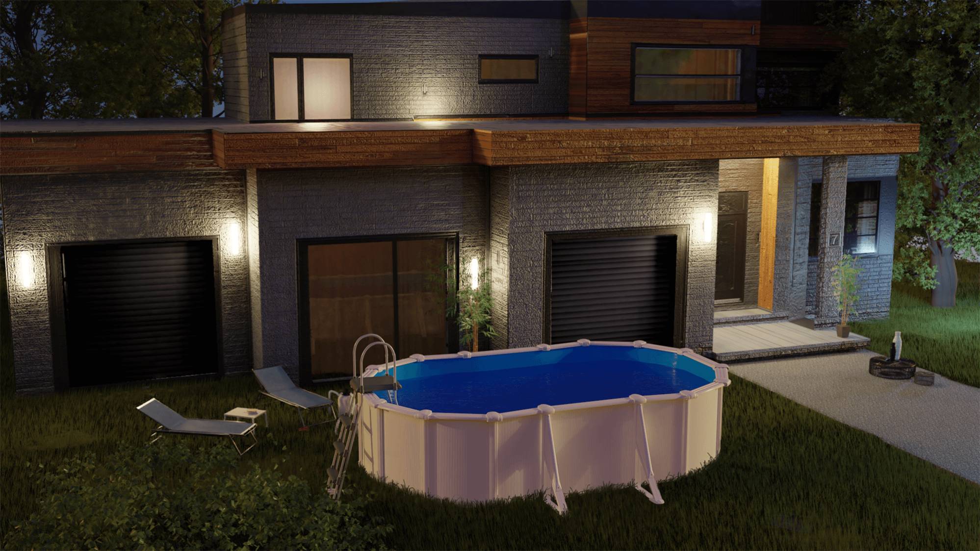 Gré - Piscine hors-sol ovale acier blanc L 6,34 m l 3,99 m H 1,22 m Fidji - GRE - Image 21