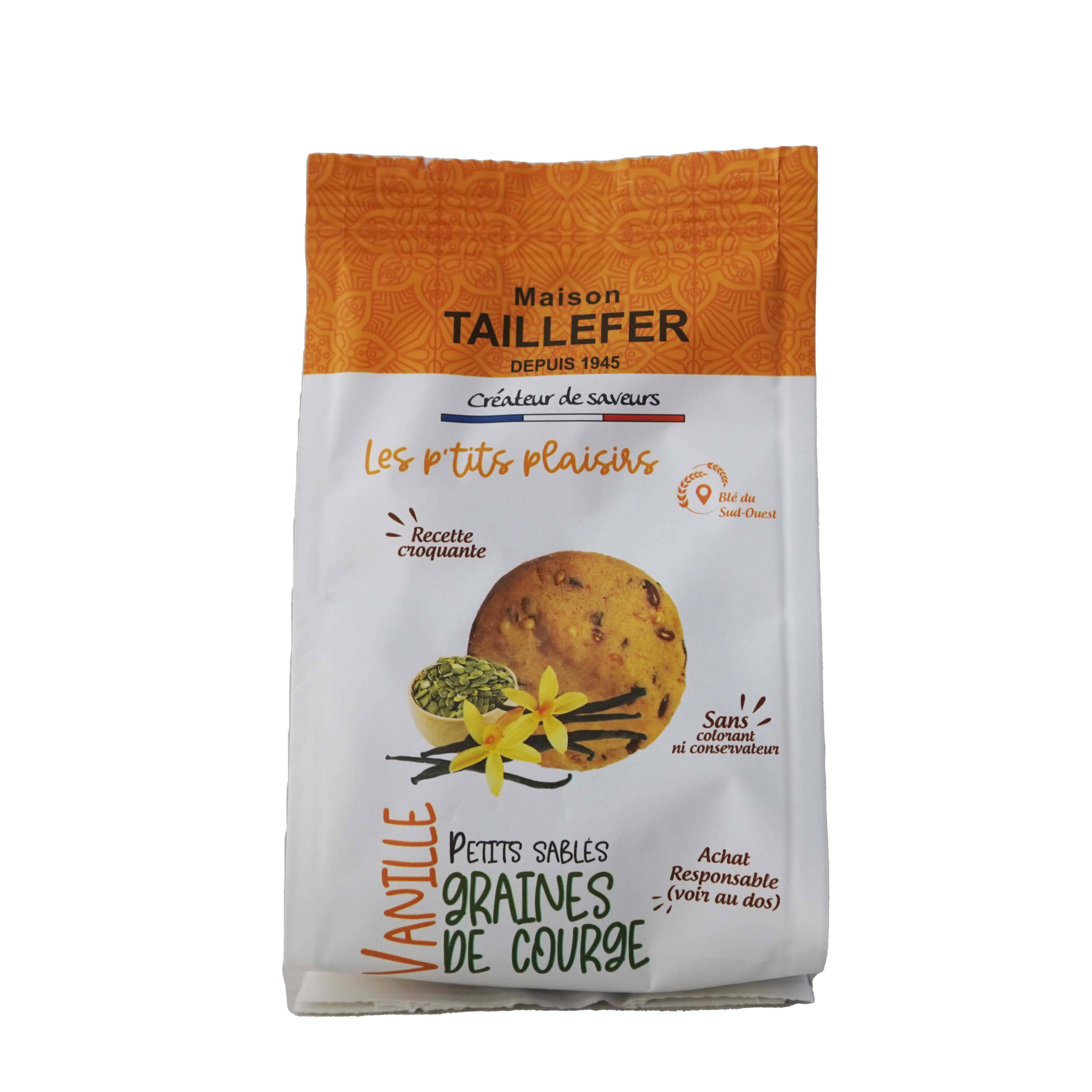 Maison Taillefer - Sablés vanille et graines de courge sachet 97g - Maison Taillefer