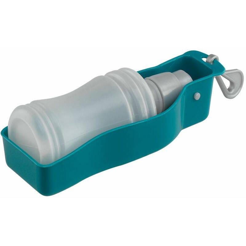 Abreuvoir de voyage gourde plastique bleu L.19.5 cm l.6.7 cm H.6.2 cm - Ferplast