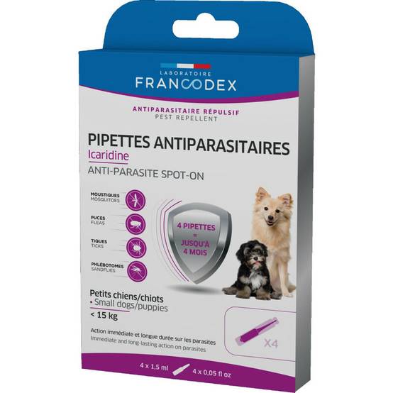 Francodex - Pipettes Antiparasitaires Icaridine Chiot Petit Chien - FRANCODEX
