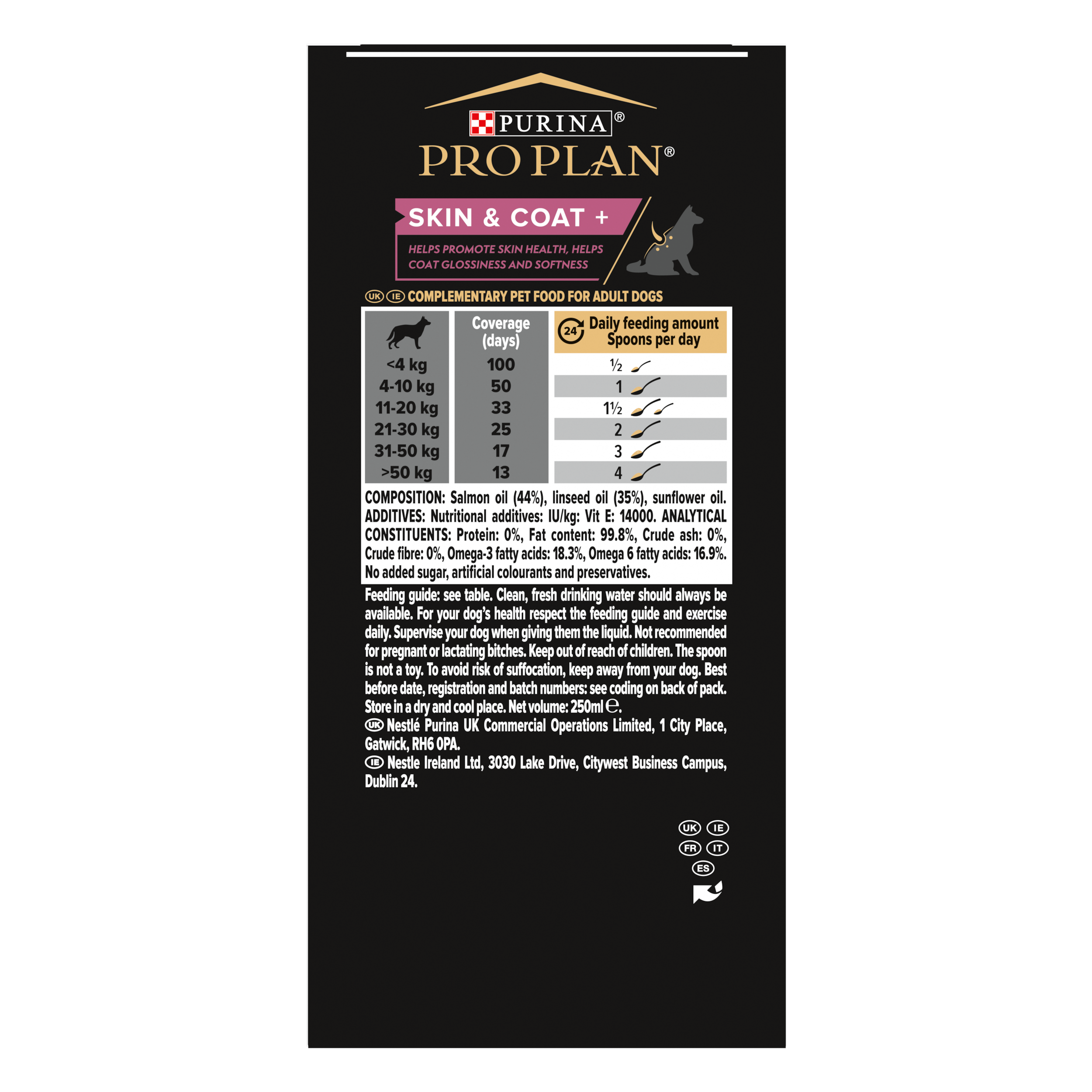 Purina Pro Plan - PRO PLAN Skin & Coat+ Chien Aliment complémentaire 250ml - Imagen 5