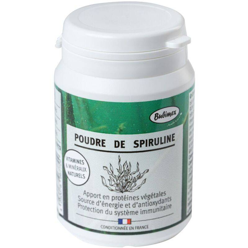 Poudre de spiruline complément alimentaire transparent L.40.0 mm l.40.0 mm H.8.0 cm - Bubimex france