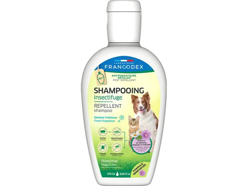 Shampooing Antiparasitaire Répulsif Fraîcheur Chien & Chat 250ml - FRANCODEX - Imagen 4