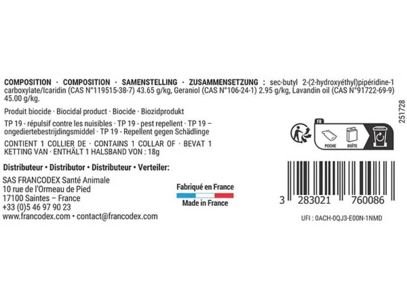 Collier antiparasitaire Insectifuge Icaridine Noir – FRANCODEX - Image 4