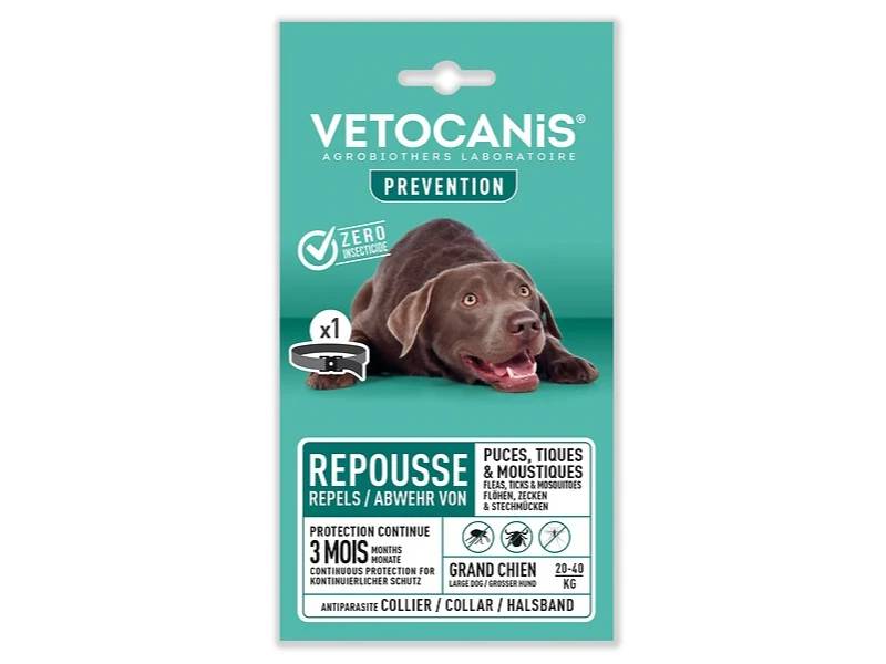 Collar antiparasitario negro 65 cm perro grande – VETOCANIS - Imagen 2