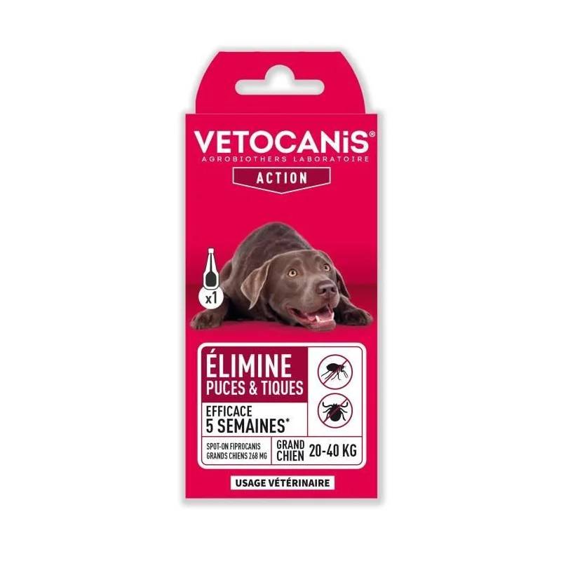 Pipette traitement prévention puces tiques grand chien 268mg - VETOCANIS - Imagen 2