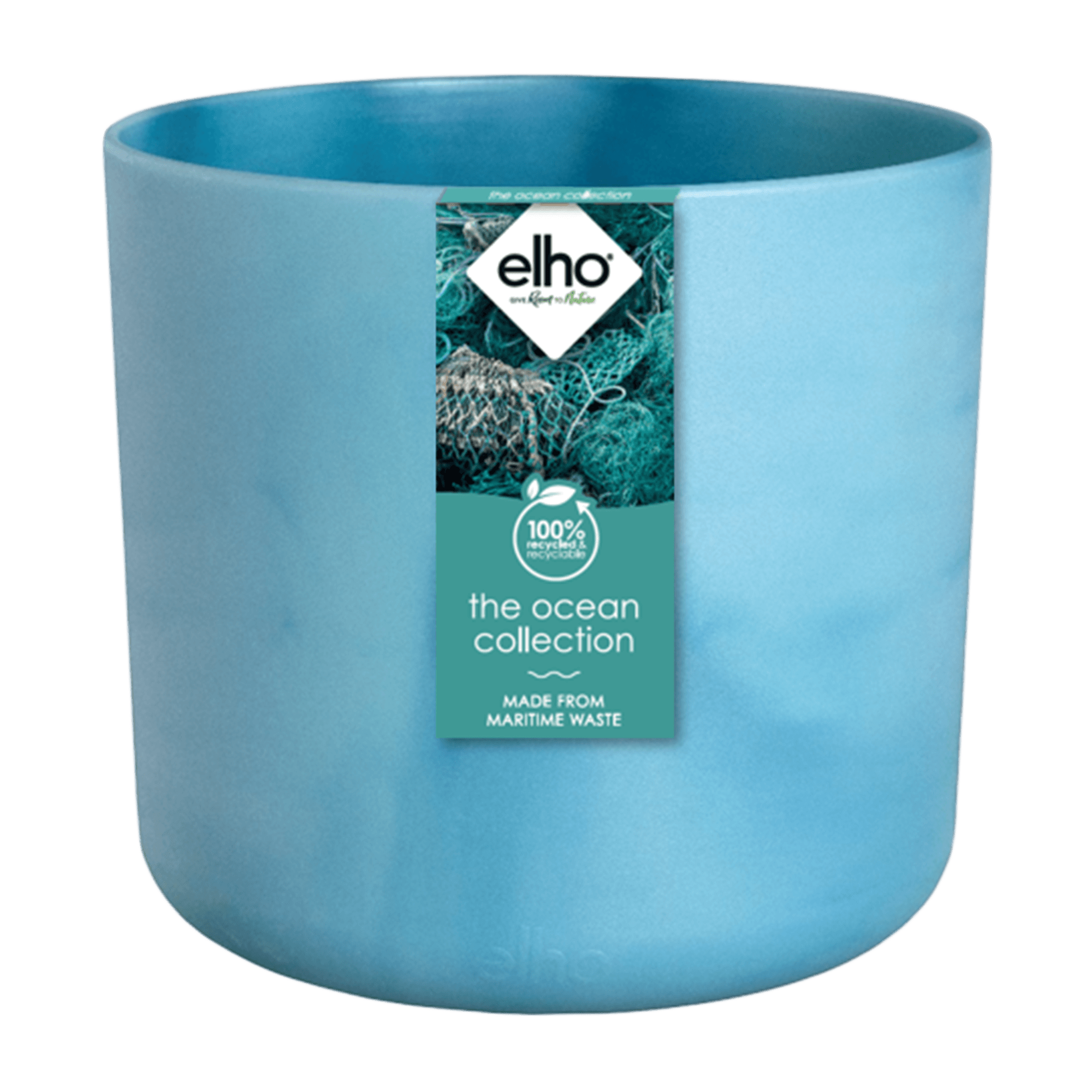 Maceta de polipropileno azul L 16 cm l 16 cm H 15 cm - ELHO - Imagen 1