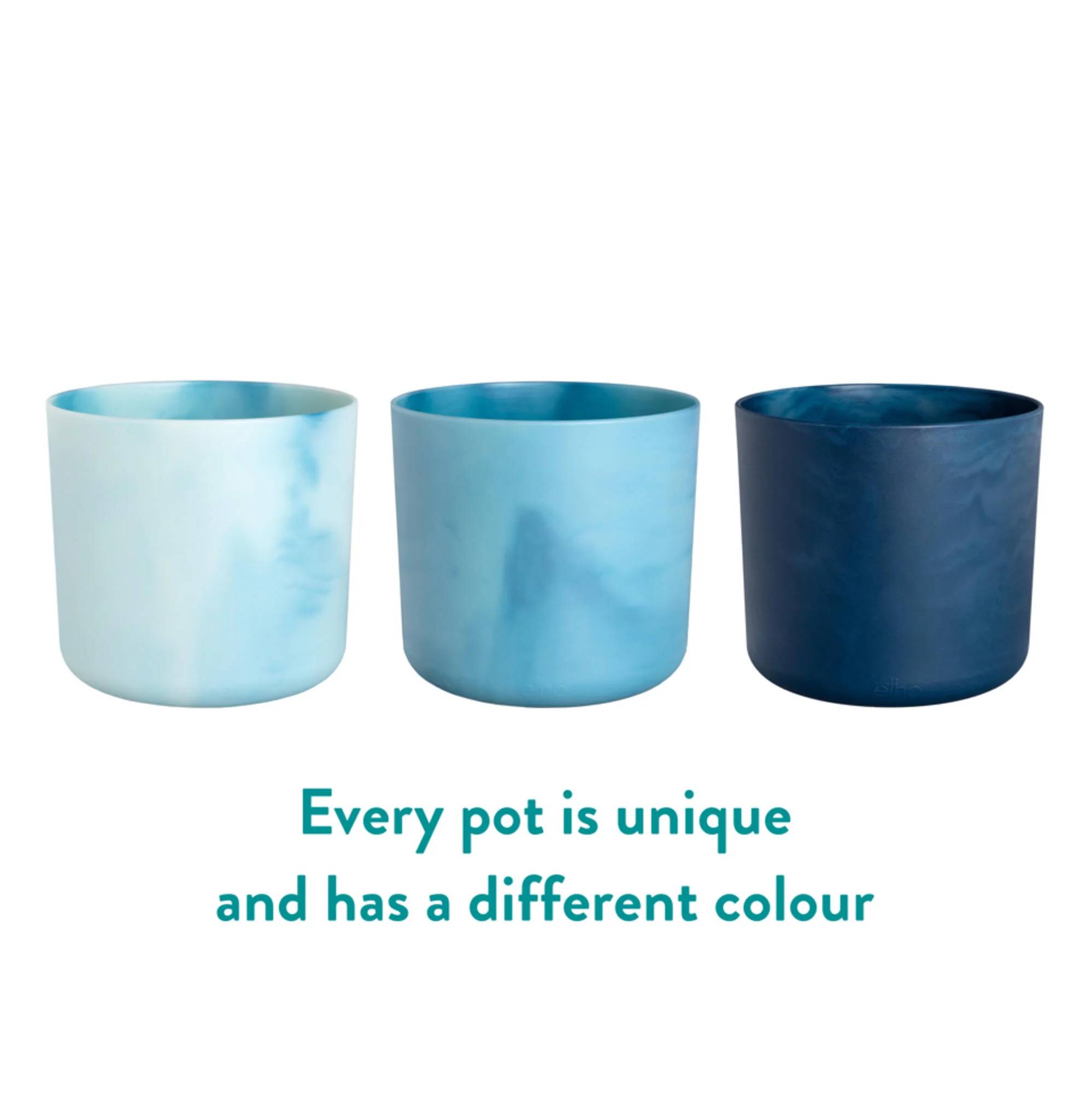 Maceta de polipropileno azul L 16 cm l 16 cm H 15 cm - ELHO - Imagen 2