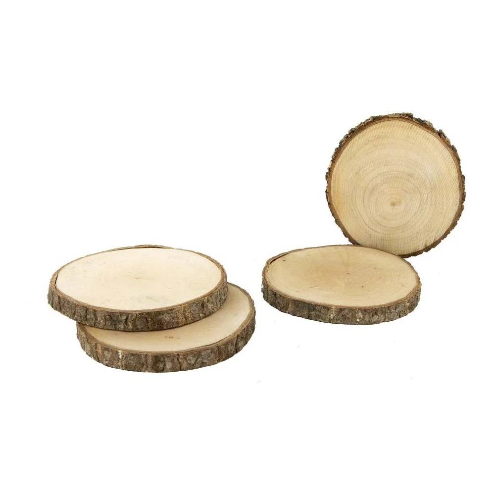 Set de dessous de verre bois marron Ø 11 cm H 1,30 cm - THE HOME DECO FACTORY - Imagen 3