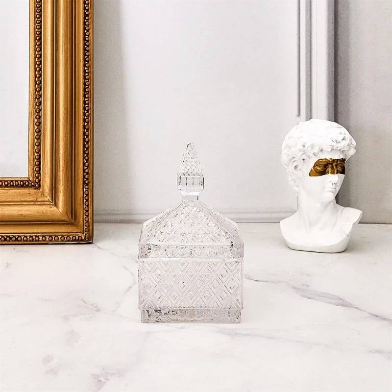 Bonbonnière Verre Transparent L 8,8 l 8,8 H 15,5 cm - PARIS PRIX - Imagen 6