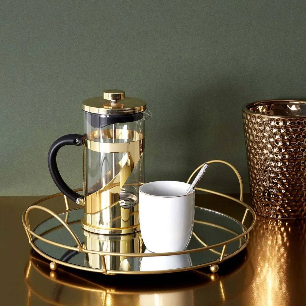 Plateau de présentation Fer Verre 34 cm – THE HOME DECO FACTORY - Imagen 9