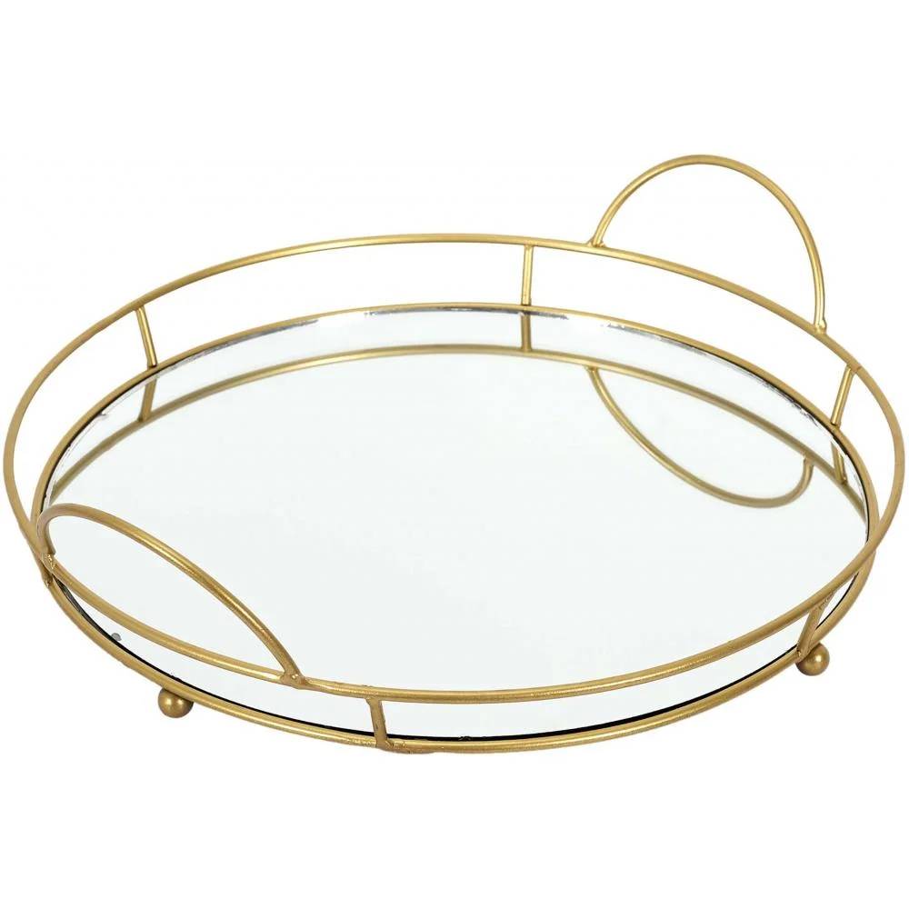 Plateau de présentation Fer Verre 34 cm – THE HOME DECO FACTORY - Imagen 5