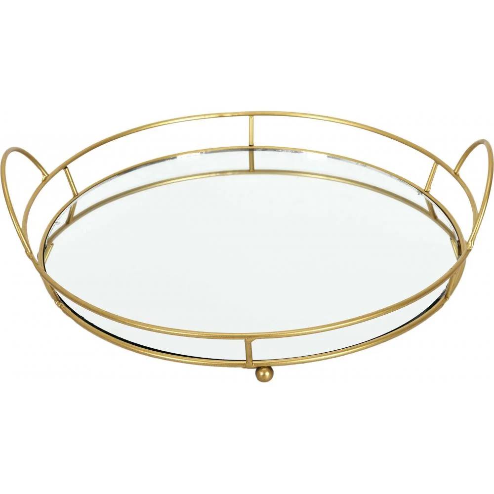 Plateau de présentation Fer Verre 34 cm – THE HOME DECO FACTORY - Imagen 4