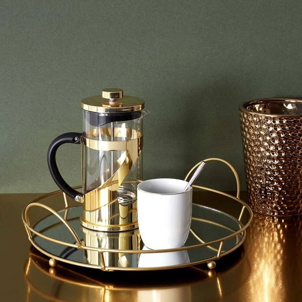 Plateau de présentation Fer Verre 34 cm – THE HOME DECO FACTORY - Imagen 6
