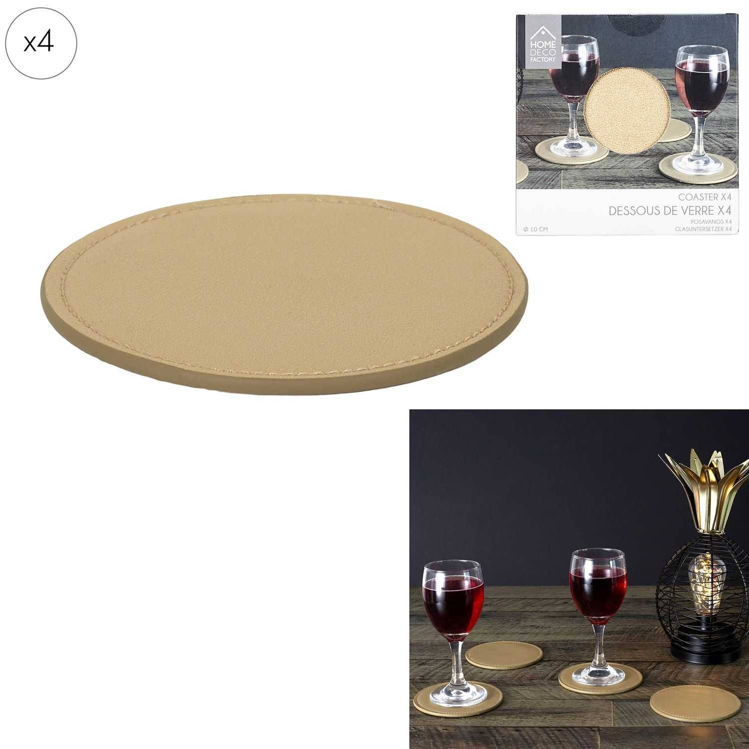Lot de 4 dessous de verre design - PARIS PRIX