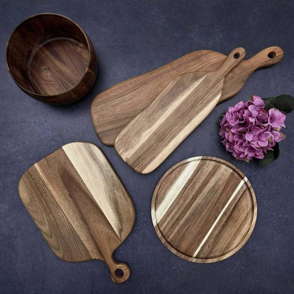 Planche de présentation Bois d'acacia L 50 cm l 15 cm H 1,5 cm – THE HOME DECO FACTORY - Image 5