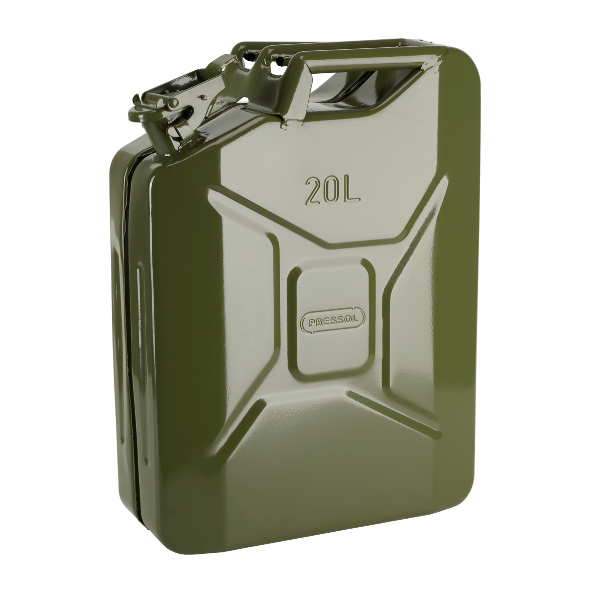 Jerrican carburant tôle vert 20L verrouillage bayonnette – PRESSOL