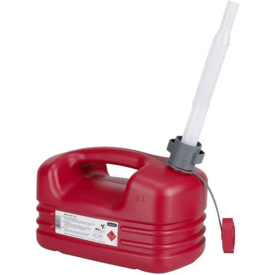Jerrycan Carburant Plastique Rouge 5 L Bec Flexible - PRESSOL