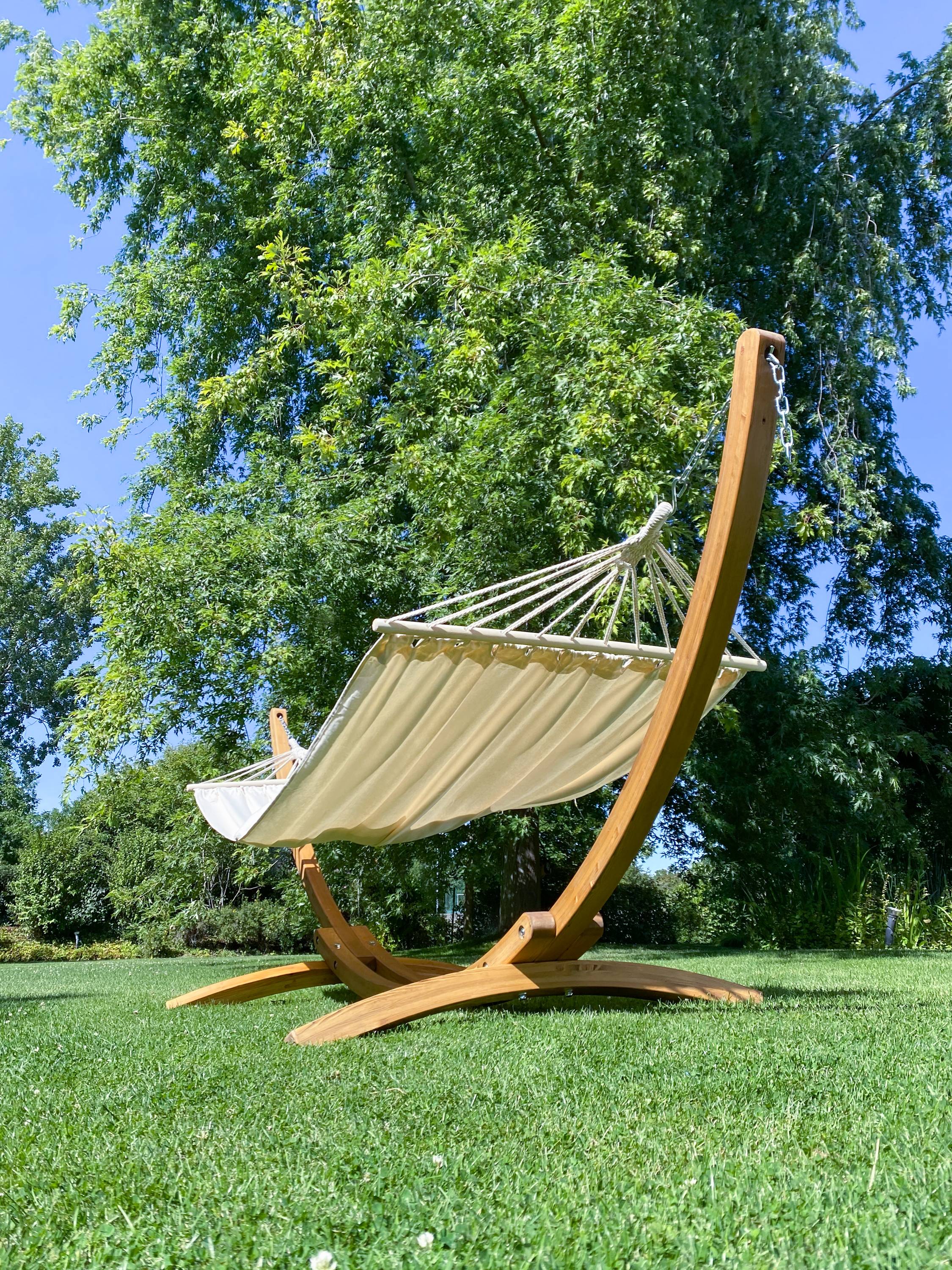 La Siesta - Hamac CHILLOUNGE® à barres simple avec support en eucalyptus - Imagen 5