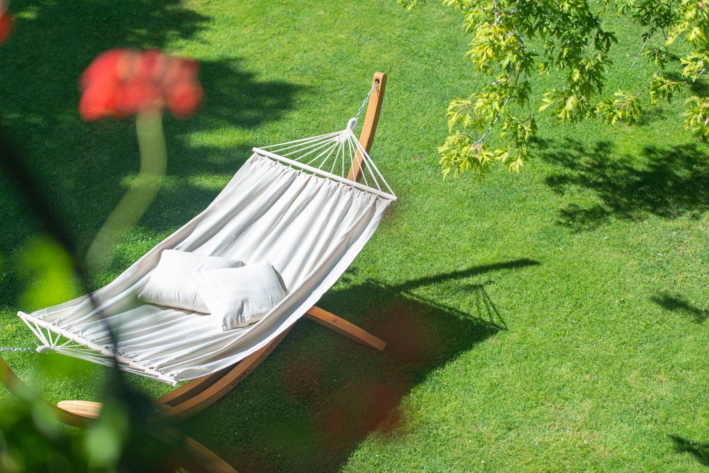La Siesta - Hamac CHILLOUNGE® à barres simple avec support en eucalyptus - Imagen 4