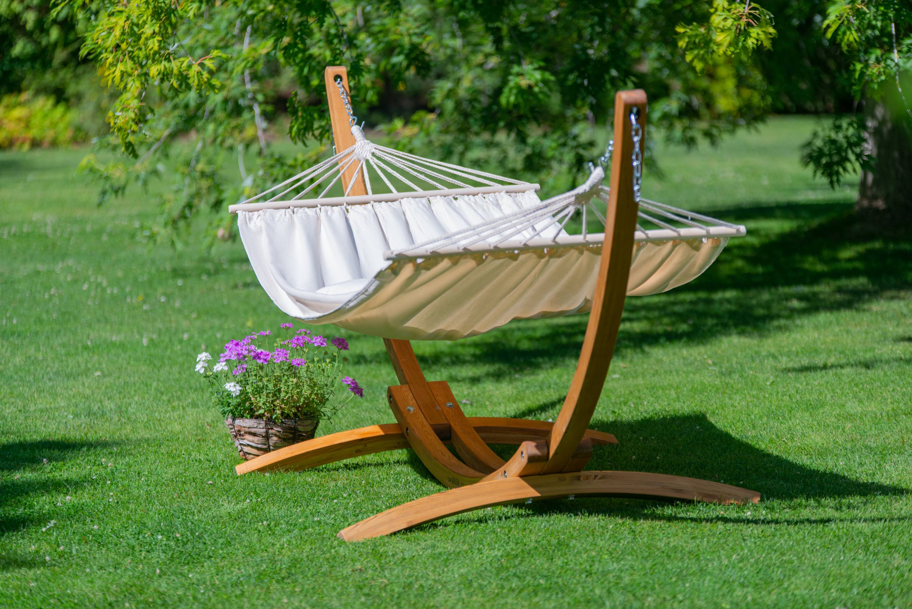 La Siesta - Hamac CHILLOUNGE® à barres simple avec support en eucalyptus - Imagen 3