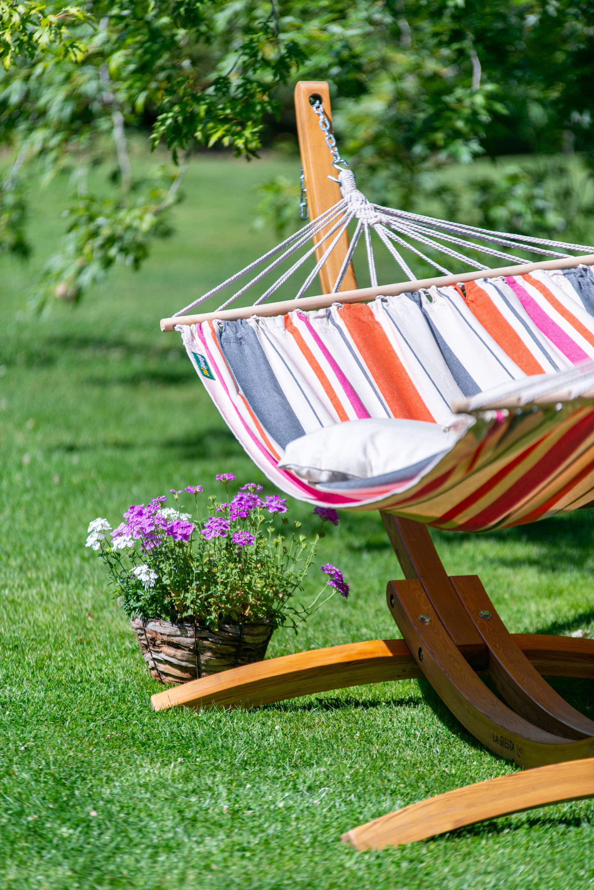 La Siesta - Hamac CHILLOUNGE à barres simple avec support en eucalyptus - Imagen 2