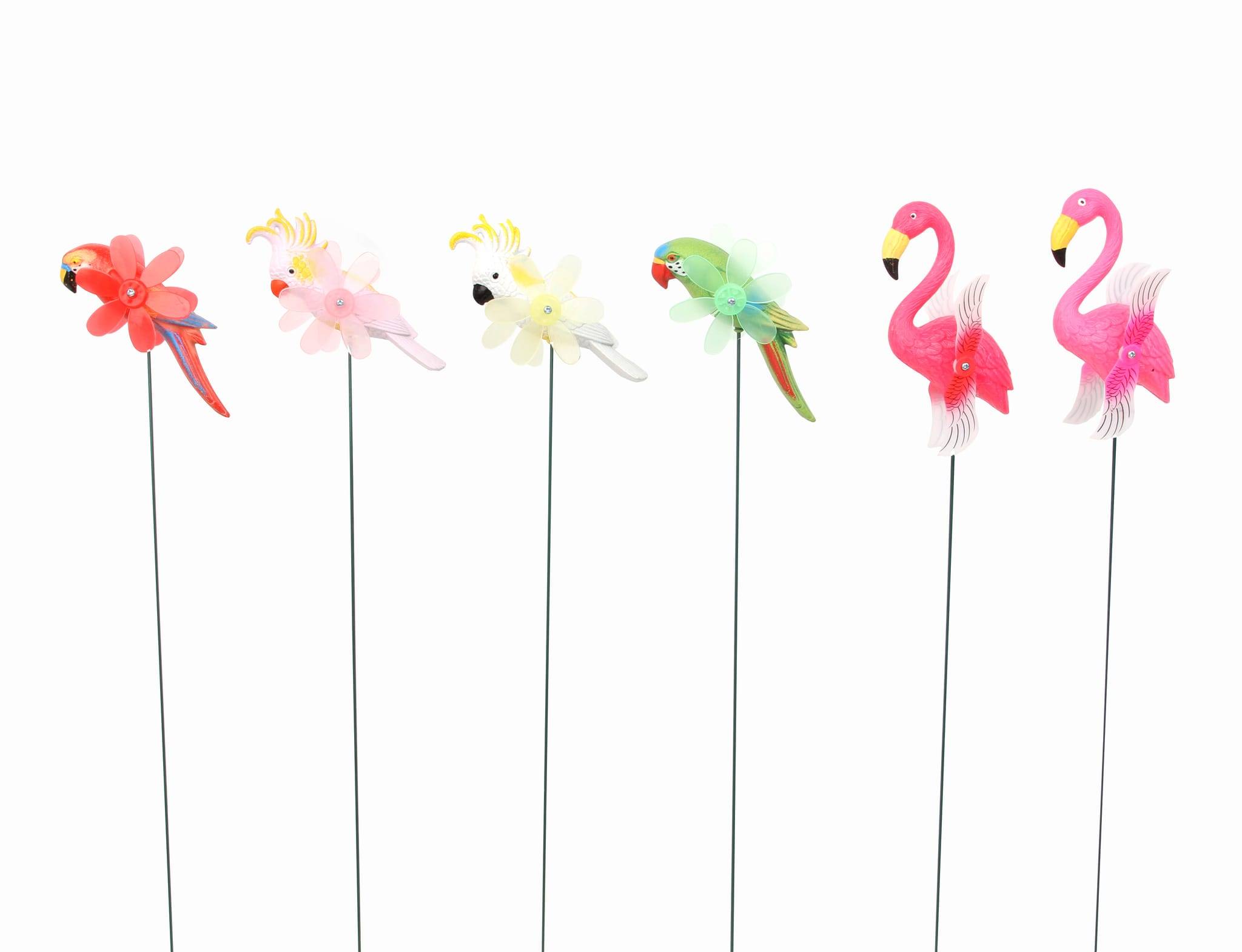 Ciddeco - Oiseaux sur pic avec moulin H.60 cm - Ciddeco