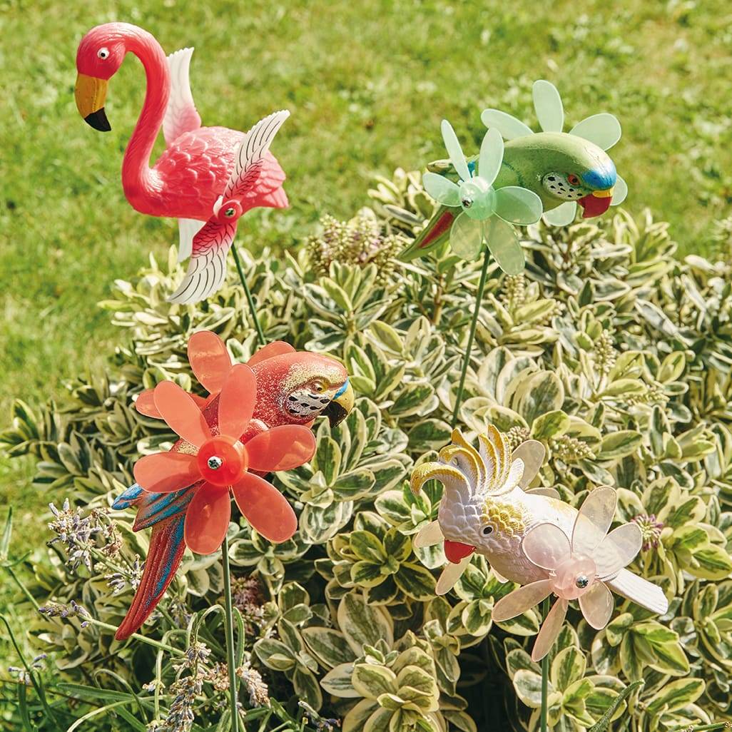 Ciddeco - Oiseaux sur pic avec moulin H.60 cm - Ciddeco - Imagen 2
