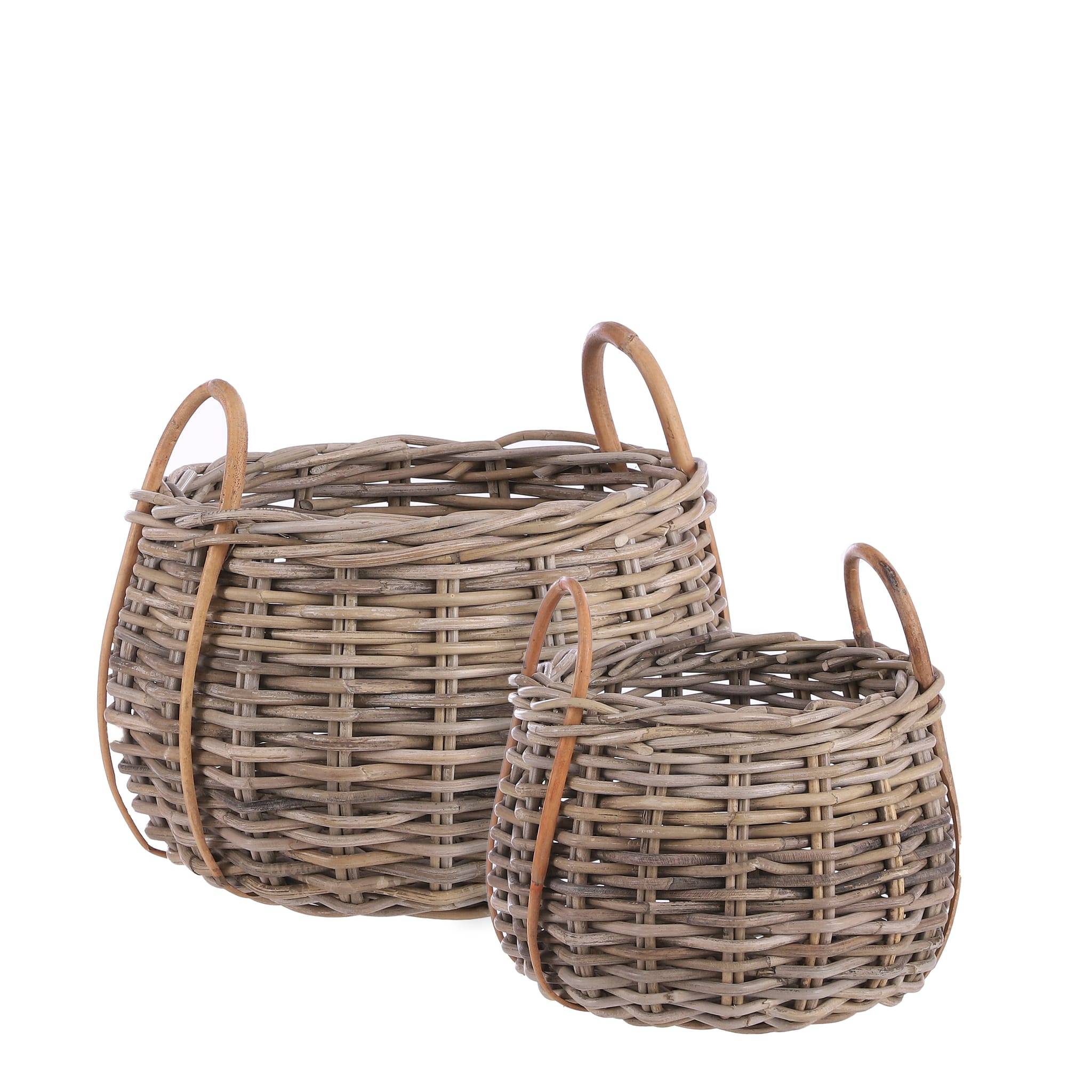 Mica Decorations - Mica Decorations Cameo panier gris - H35x30cm