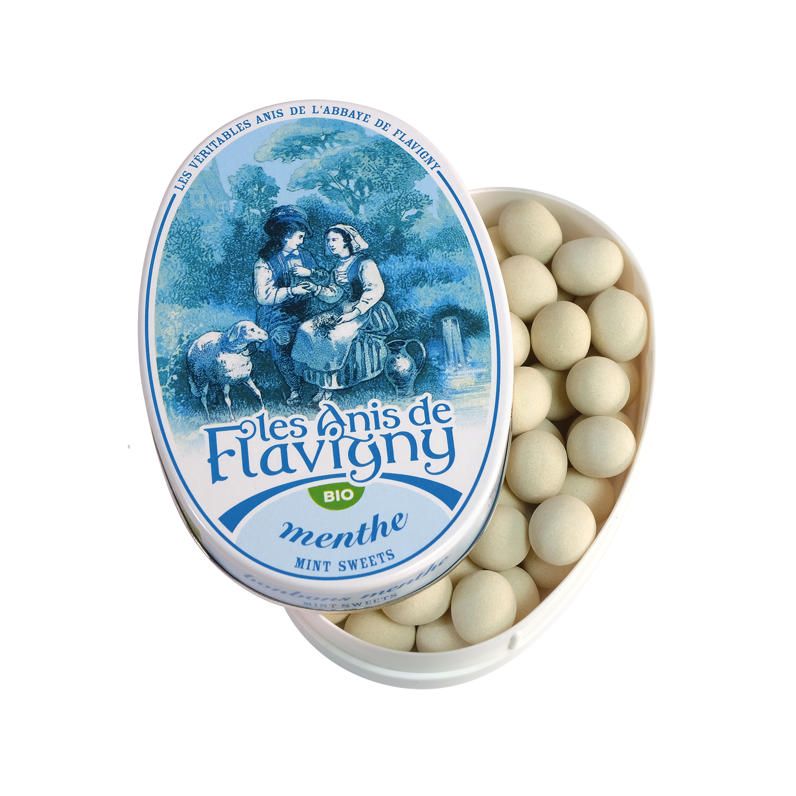 Les Anis de Flavigny - Bonbons menthe 50 g BIO - Les Anis de Flavigny