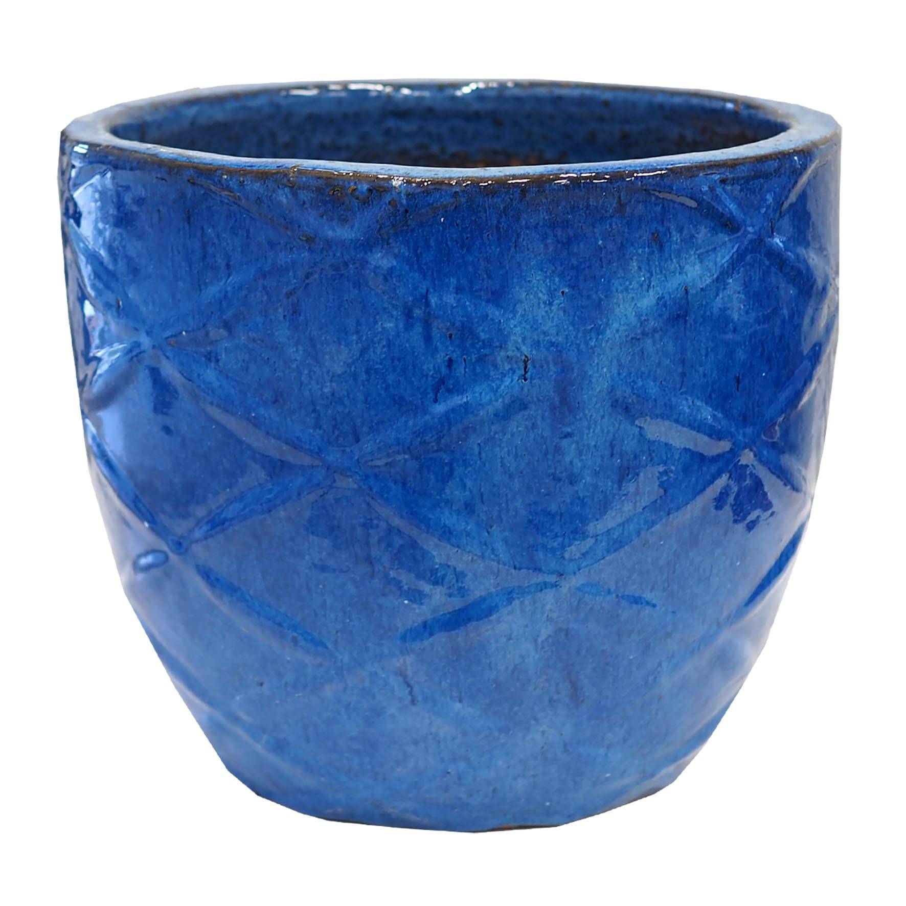 Ecloz - Maceta Asulda Rayada Azul - ECLOZ