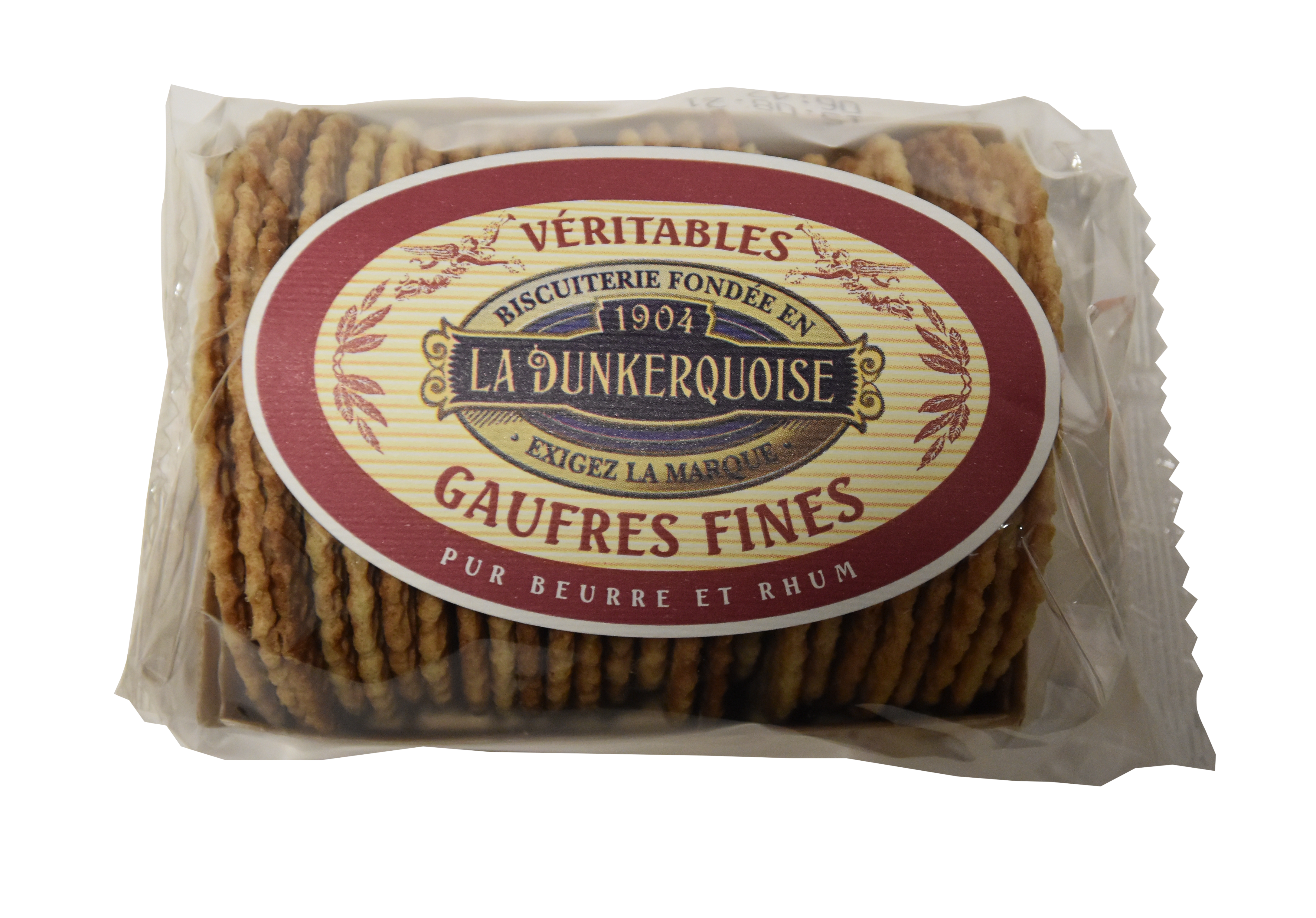 La Dunkerquoise - Gofres finos pura mantequilla y ron 175 g - La Dunkerquoise